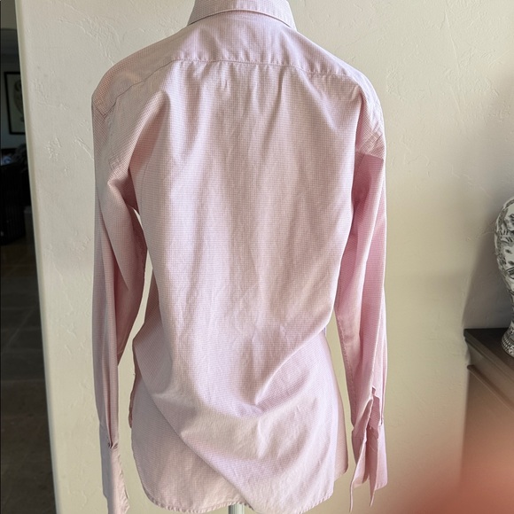 Thomas Pink pink checked cotton button up shirt 10 - Picture 2 of 5